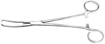 Allis-Coakley Tonsil Forceps, 1 Open Ring Handle, 7 3/4" (19.7 Cm), Slight Curve